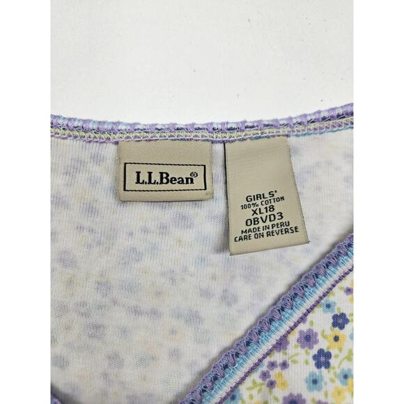 L.L. Bean Girls Floral Tshirt Size XL18 - Picture 3 of 3